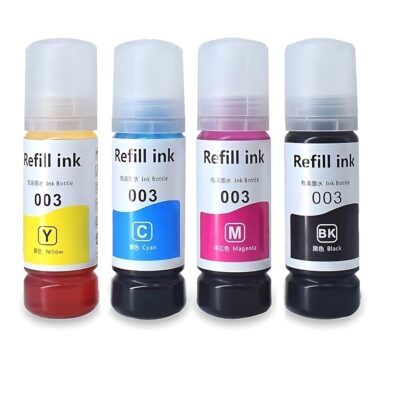 003 Ink Compatible Ink for Epson L3100, L3110, L3150, L5190, L1110, L4150, L6170, L4160, L6190, L6160 (CYMB Set)