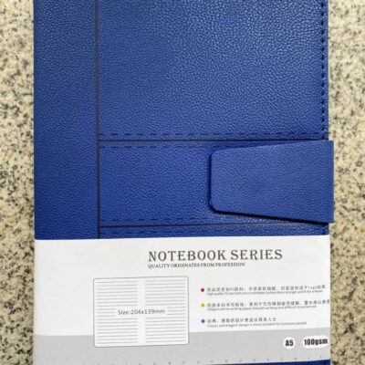 Notebook, A5 Journal Notebook with Pen Holder, College Ruled Notebook with Adjustable Elastic Pen Holder, Leather N